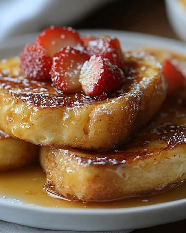 Crème Brûlée French Toast – Buttery, Custardy, & Caramelized! 💛🔥