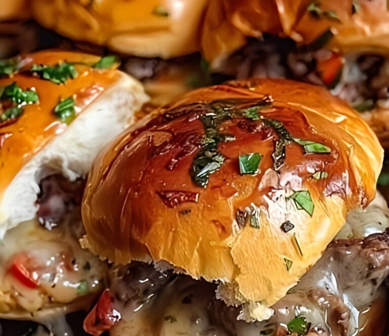 🧀 Easy Philly Cheesesteak Sliders 💚