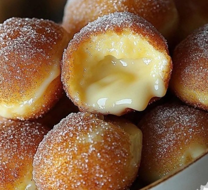 Condensed Milk & Cinnamon Doughnut Puffs (Melktert Bombs!)
