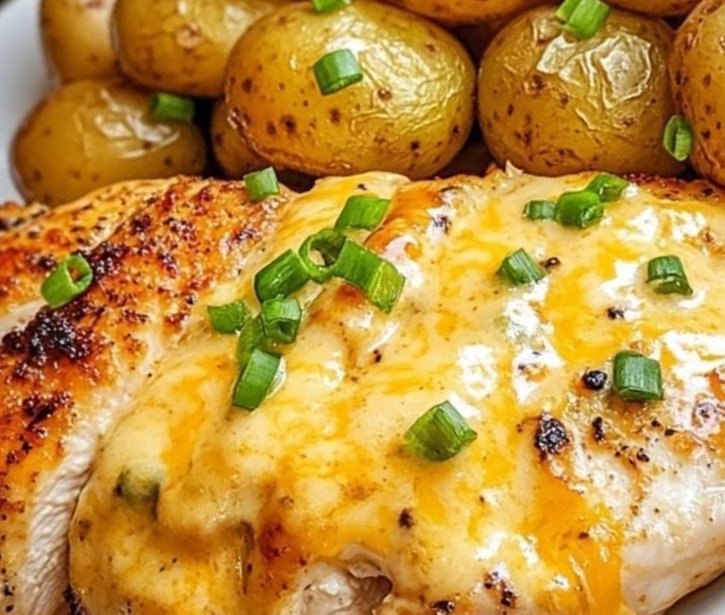 Crockpot Cheddar Ranch Chicken with Baby Potatoes