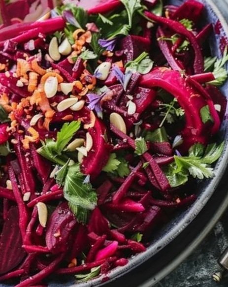 🥗 Refreshing Beetroot Salad with Apple, Carrot & Lemon