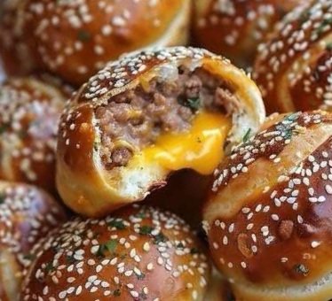 Cheeseburger Pretzel Bombs
