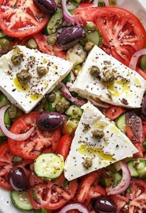 Classic Greek Village Salad (Horiatiki)