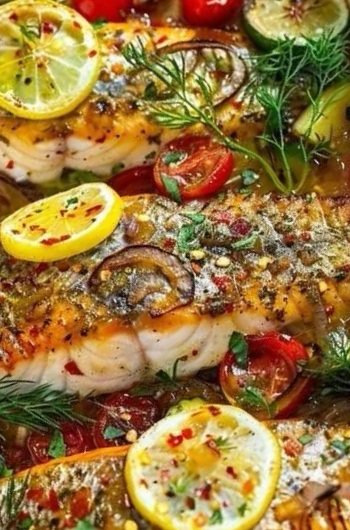 Mediterranean Baked Fish 🐟🍋