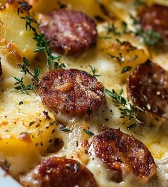 Cheesy Sausage Potato Bake (Easy Comfort Food!)