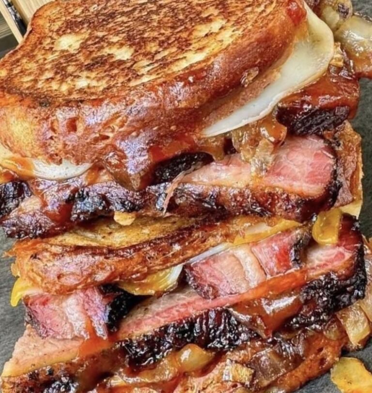 Smoked Brisket Grilled Cheese Stack (The Ultimate BBQ Sandwich!)