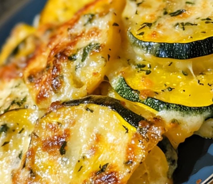 Zucchini and Yellow Squash Au Gratin