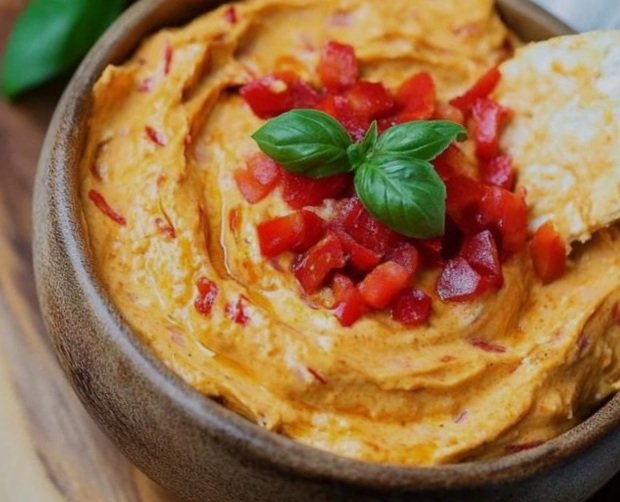 Creamy Paprika Pepper Dip with Ajvar & Cream Cheese