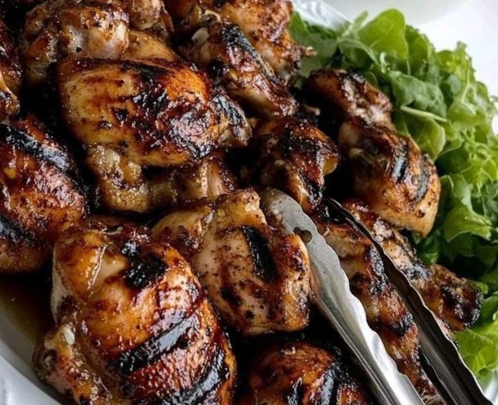 Smoky BBQ Chicken Thighs with Crisp Salad – The Ultimate Summer Feast!