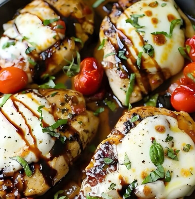 Balsamic Glazed Chicken with Tomato and Mozzarella