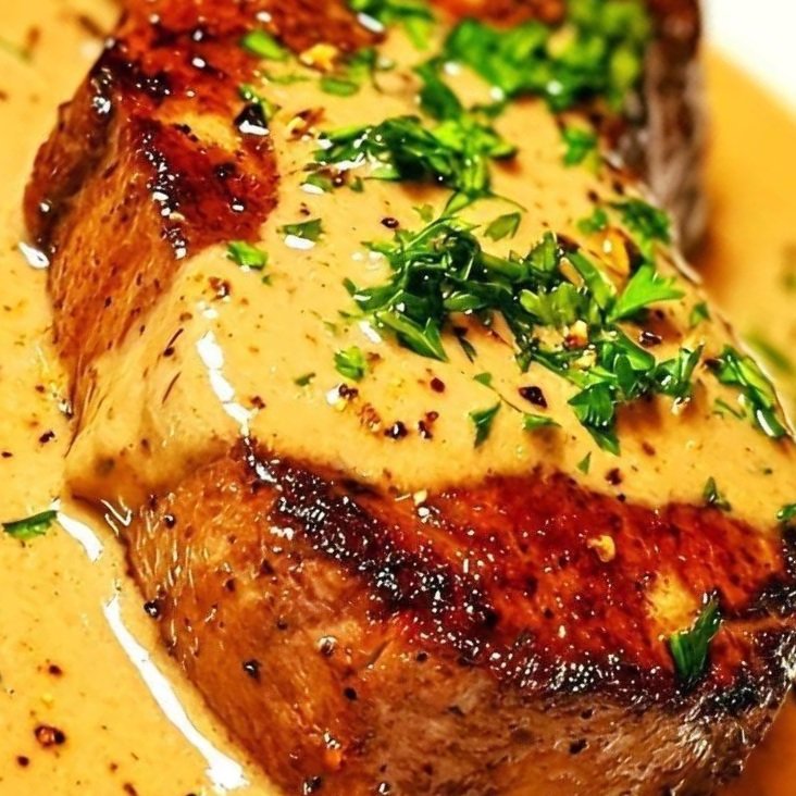 Juicy Beef Steak with Creamy Black Pepper Sauce: A Restaurant-Worthy Delight