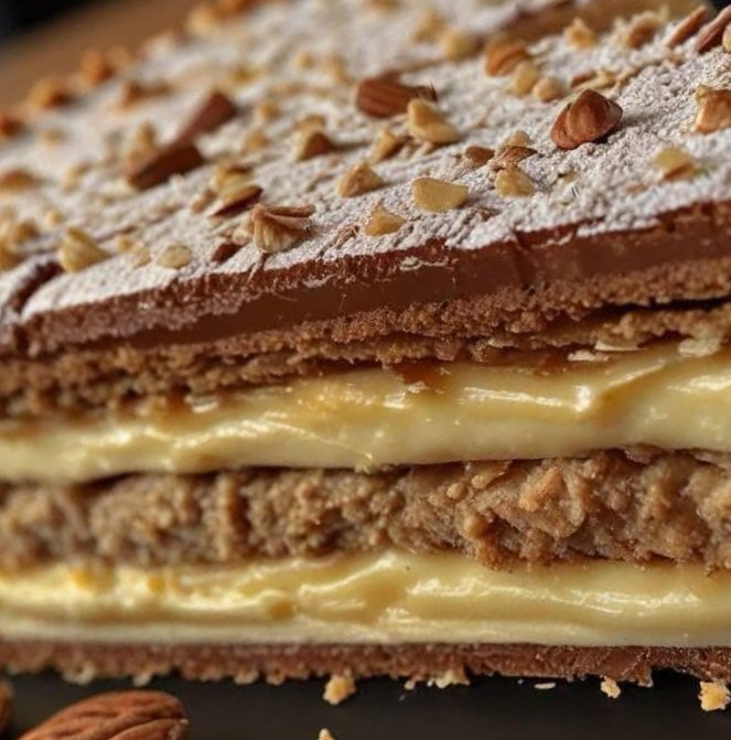 Heavenly Almond Dacquoise with Velvety Praline Cream 🍰✨