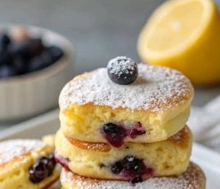 Greek Yogurt Lemon Blueberry Pancake Bites: A Zesty, Bite-Sized Breakfast Treat