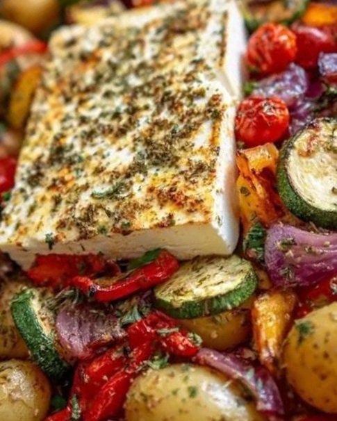 Roasted Feta & Potato Tray Bake: A Veggie Lover’s Delight