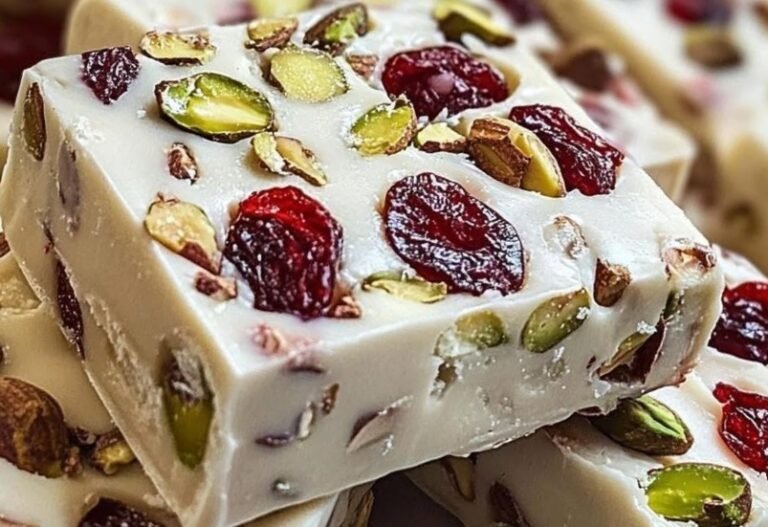 🍬 Homemade White Chocolate Nougat with Dried Fruits and Nuts 🍯