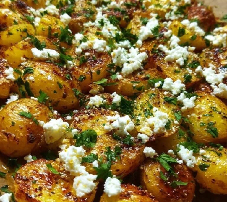 Zesty Greek-Style Roasted Baby Potatoes with Lemon and Feta