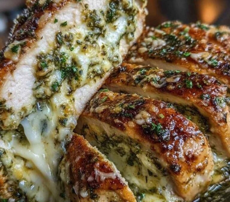 Pesto-Stuffed Chicken with Mozzarella and Crispy Golden Edges