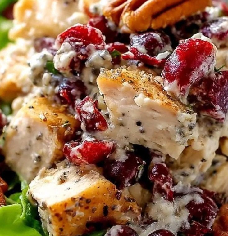 Cranberry Pecan Chicken Salad with Poppy Seed Dressing