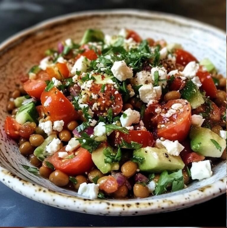 Lentil, Cherry Tomato & Feta Salad: A Fresh, Vibrant Homemade Treat 🌱🍅
