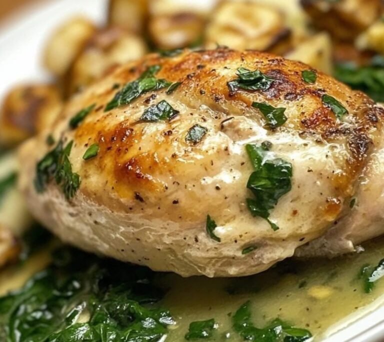 Creamy Chicken and Spinach Skillet: A Hearty Homemade Delight 🍗🌿