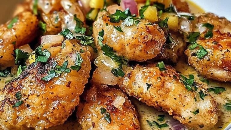 Tropical Bliss: Crispy Coconut-Crusted Chicken with Vibrant Mango Salsa