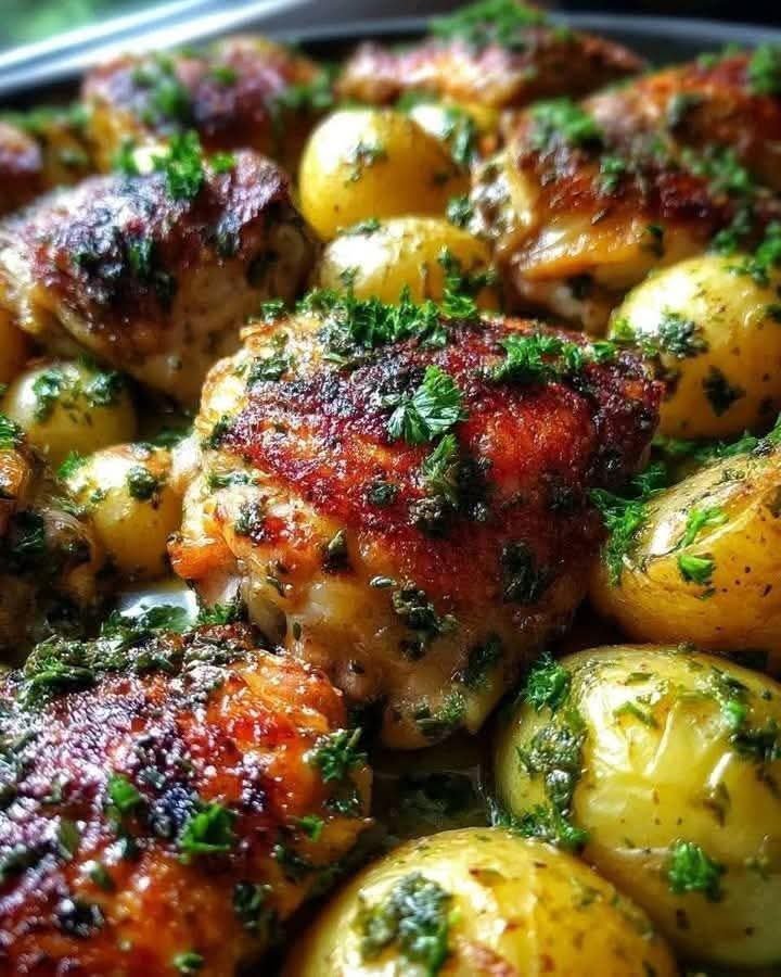 One-Pot Lemon Herb Roasted Chicken and Potatoes: A Zesty, Effortless Dinner Delight
