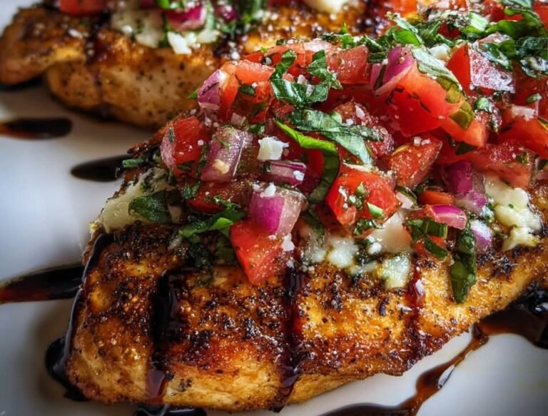 Bruschetta Chicken: A Fresh and Flavorful Italian-Inspired Delight 🍅🍗