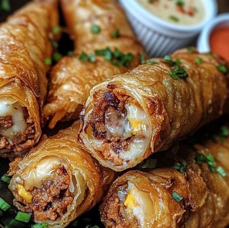 Spicy Voodoo Egg Rolls with Zesty Dipping Sauce