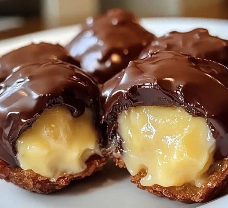 Decadent Chocolate-Dipped Banana Pudding Puffs: A Sweet Indulgence 🍫🍌