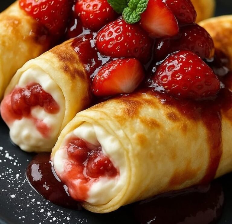 Strawberry Cheesecake Chimichangas: A Decadent Dessert Taco You’ll Wish You Tried Sooner! 🍓🌮