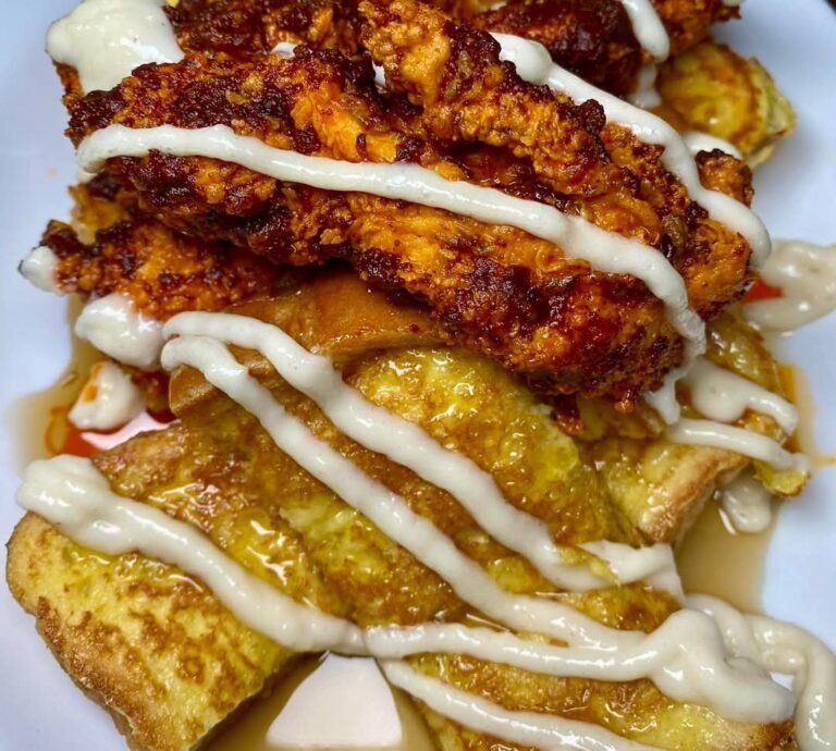 Savory-Spicy Hot Chicken Tenders with Golden French Toast Sticks
