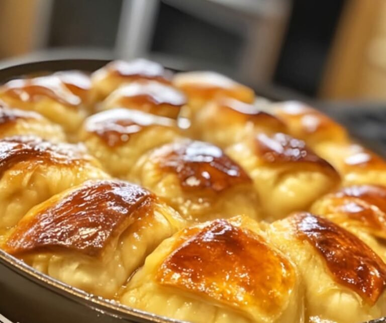 Irresistible Hot Apple Dumplings with a Buttery Caramel Sauce