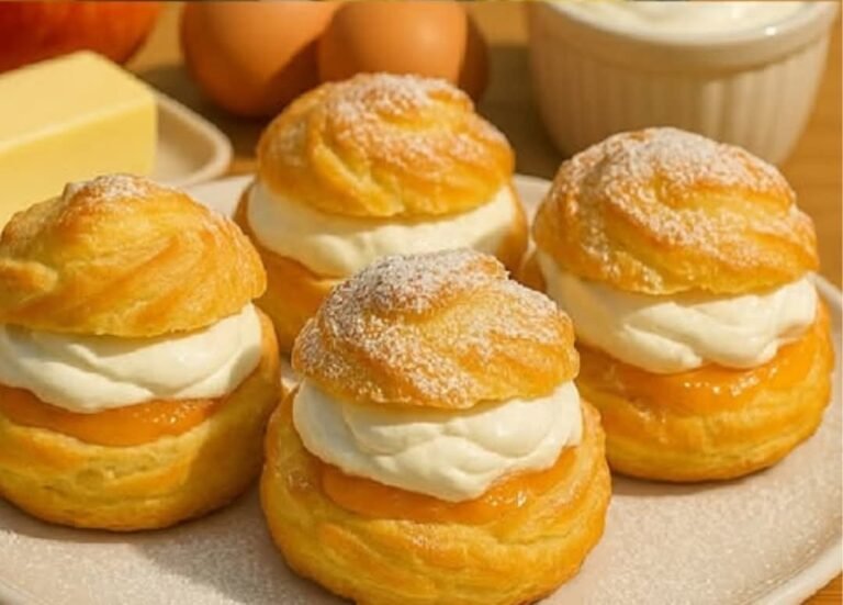 Heavenly Apricot Cream Puffs: A Delight That Disappears in Seconds!