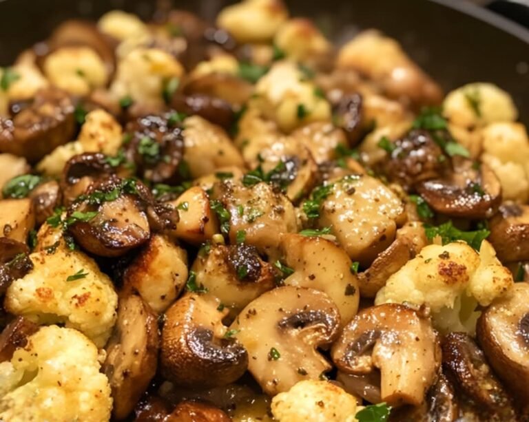 Garlic Butter Mushrooms and Cauliflower: A Savory, Comforting Side Dish
