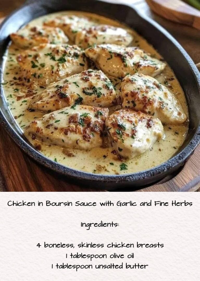 Creamy Garlic and Herb Chicken in Boursin Sauce