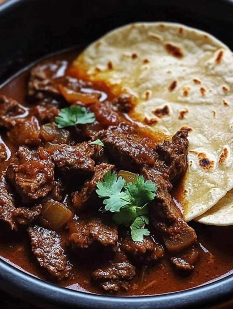 🍲 Traditional Mexican Carne Guisada with Soft Tortillas: A Hearty Family Favorite 💛😍