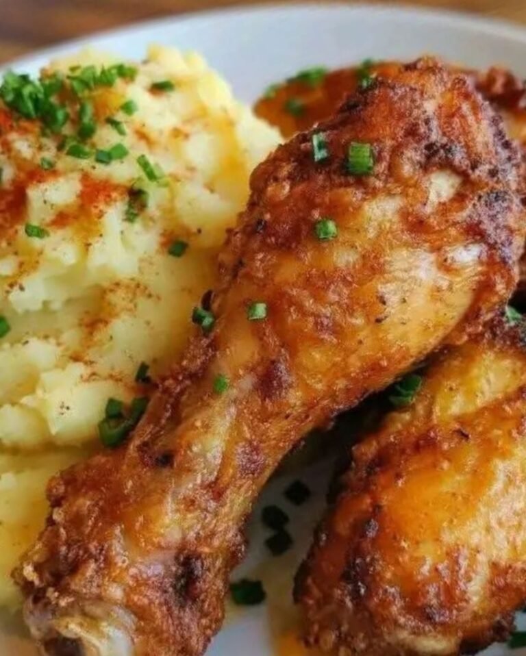Crispy Baked Chicken Drumsticks with Velvety Mashed Potatoes 🍗🥔