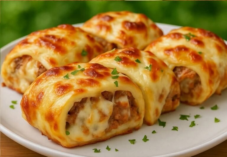 Savory Puff Pastry with Minced Meat and Cheese