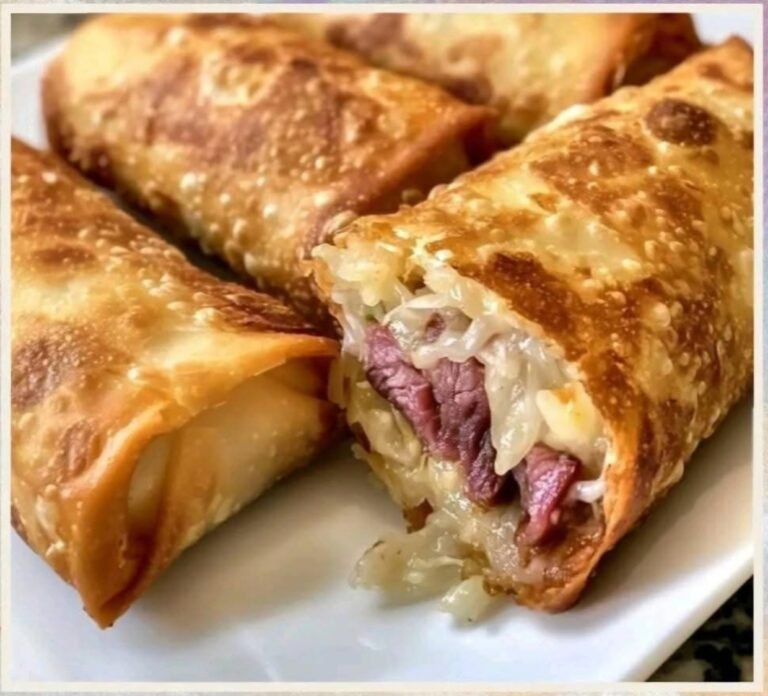 Crispy Reuben Egg Rolls with Thousand Island Dipping Sauce