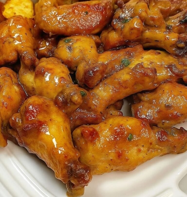 Irresistible Honey Garlic Chicken Wings with Crispy Potato Wedges
