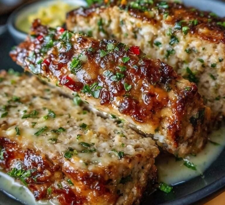 🍗 Melt-in-Your-Mouth Garlic Parmesan Chicken Meatloaf 🍗