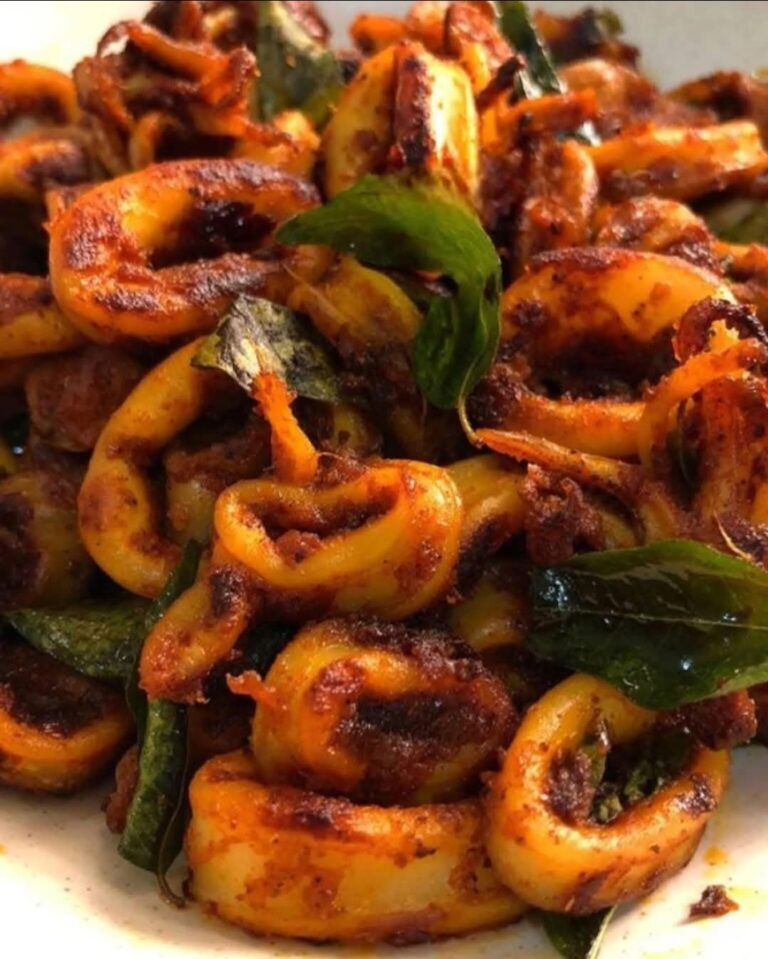 Crispy Kerala-Style Koonthal (Squid) Roast 🦑🌿