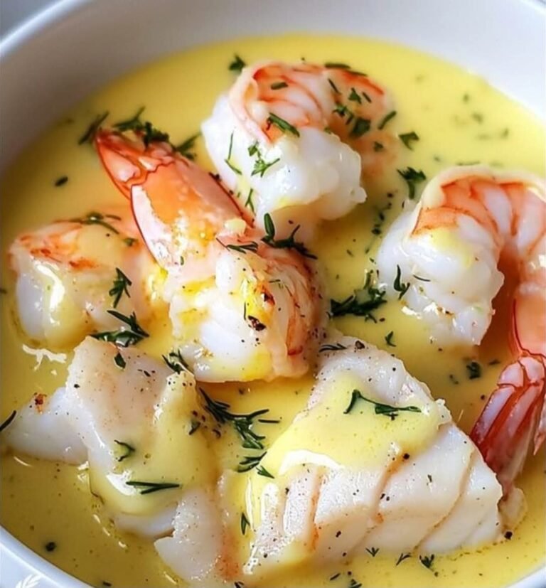 Creamy Lemon Garlic Shrimp and Fish