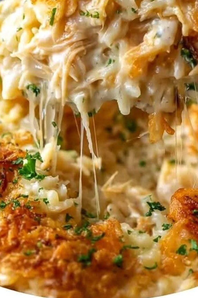 French Onion Chicken Rice Casserole 🧅🍗🍚