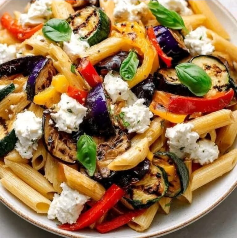 Pasta Salad with Grilled Vegetables & Ricotta 🍝🥗