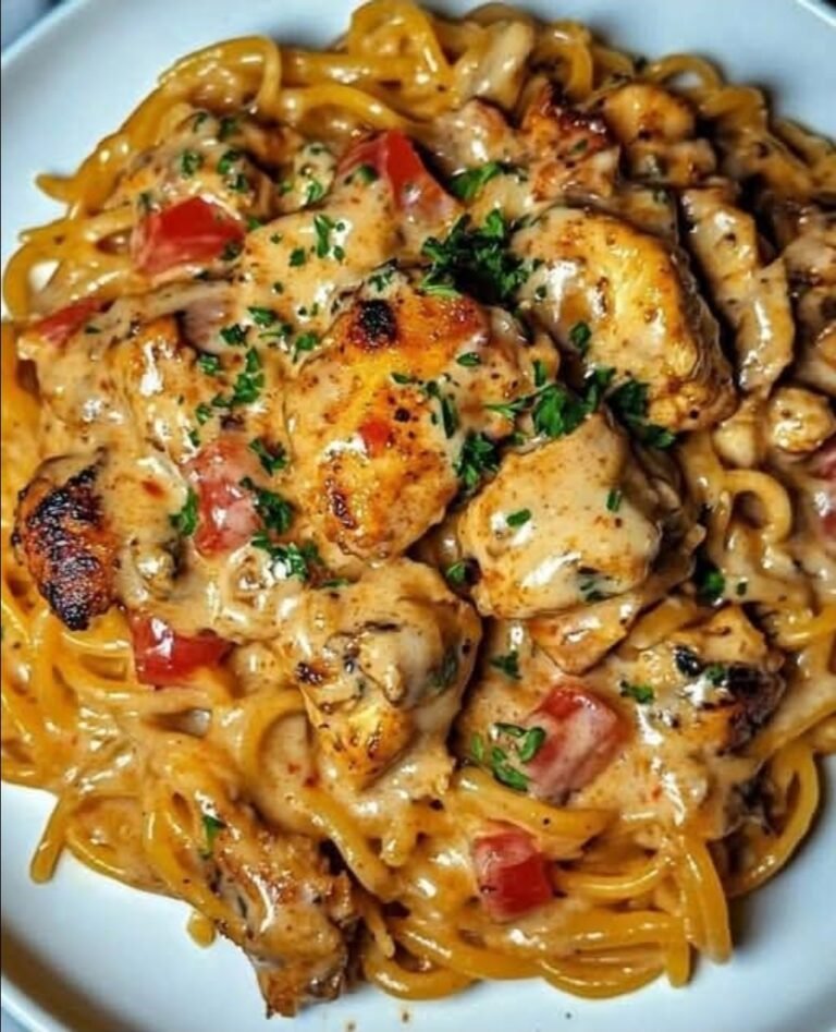 Creamy Cajun Chicken Linguine with Garlic Mozzarella Sauce