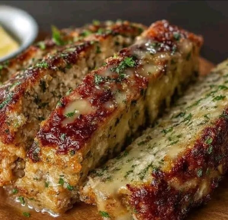 Melt-In-Your-Mouth Garlic Parmesan Chicken Meatloaf