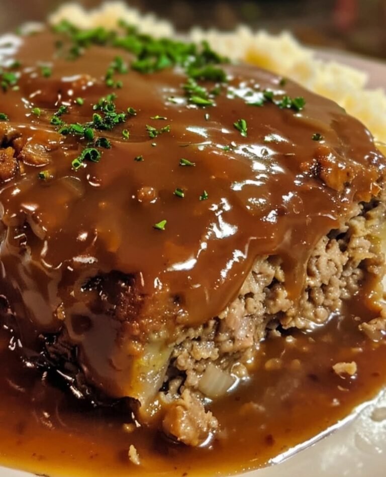 Best Ever Meatloaf with Brown Gravy