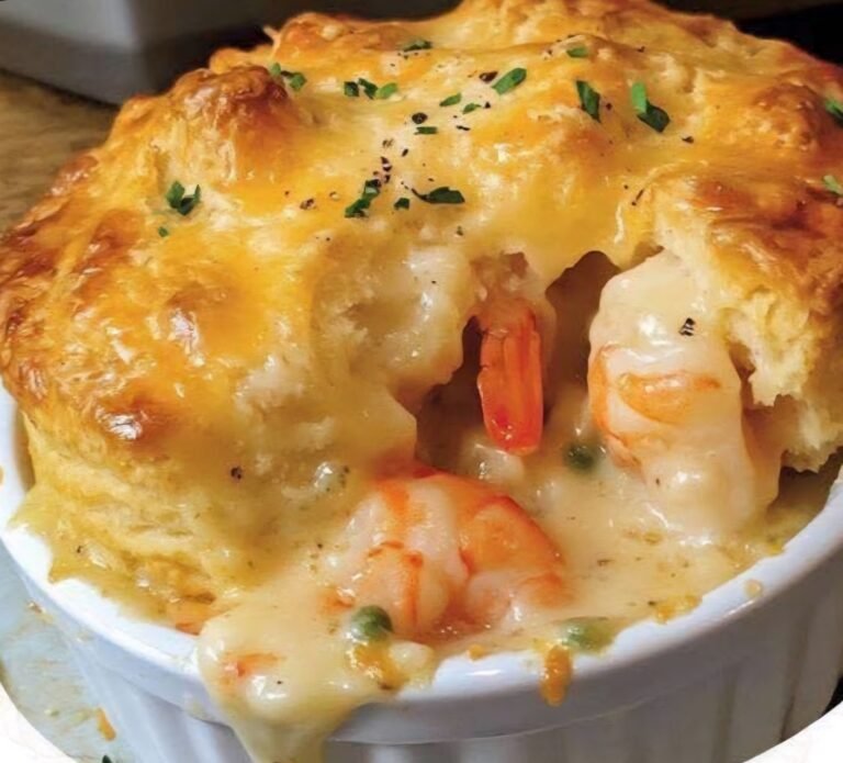 Shrimp & Lobster Cheddar Bay Biscuit Pot Pie 🦐🦞🧀