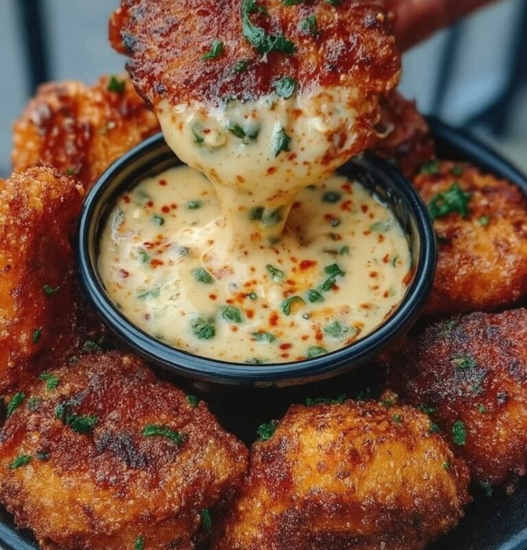 Crispy Ranch Cajun Chicken Bites with Creamy Jalapeño Parmesan Dip